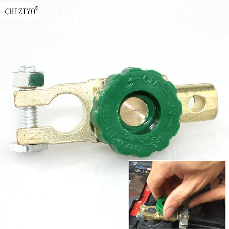 CHIZIYO Knob Type Battery Power Off Switch Car Battery Protection Leakage Switch Power Pile Head Terminal Fitting