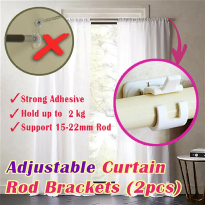 2Pcs Rod Use Multifunctional Palstic Curtain Retaining Clip Accessories Holders Clamp Home Window-Dressing Hardware TSLM2