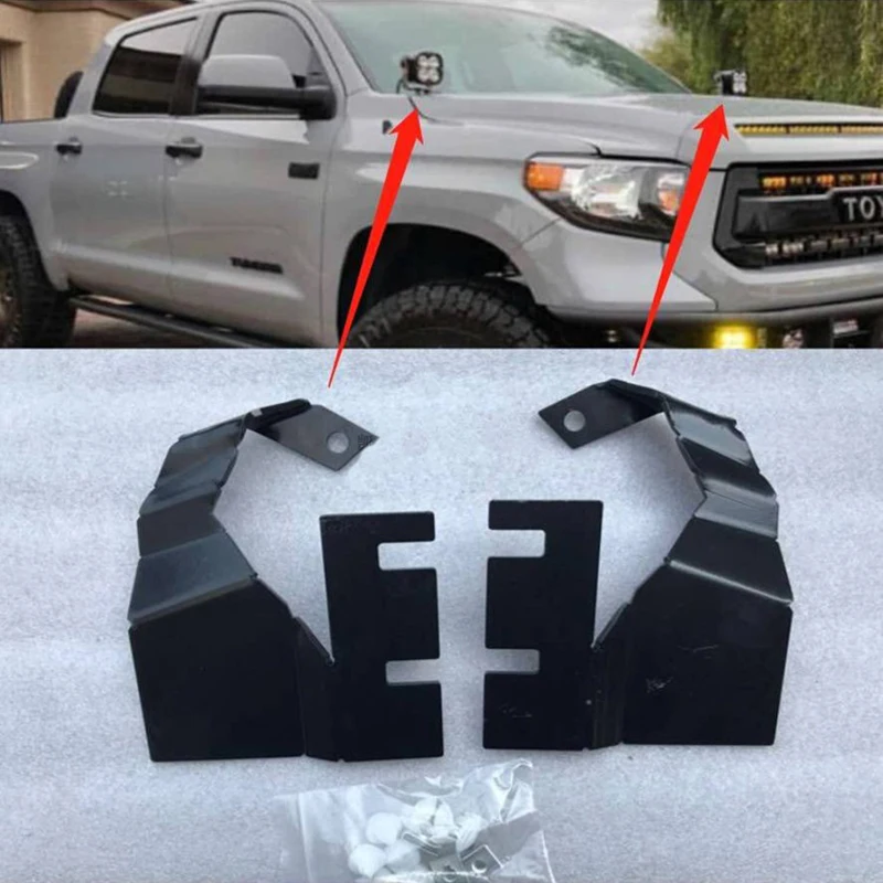 

A-Pillar Mounting Brackets Steel for Front Hood Cornor LED Work Lights Fit For For Toyota Tundra 2014-2021 (1 Pair)