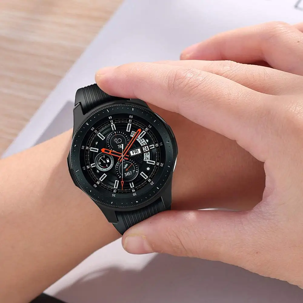 Funda para samsung Galaxy watch 46mm/42mm Correa TPU plateado protector de pantalla cubierta parachoques S 3 42/46mm Gear S3 Frontier band