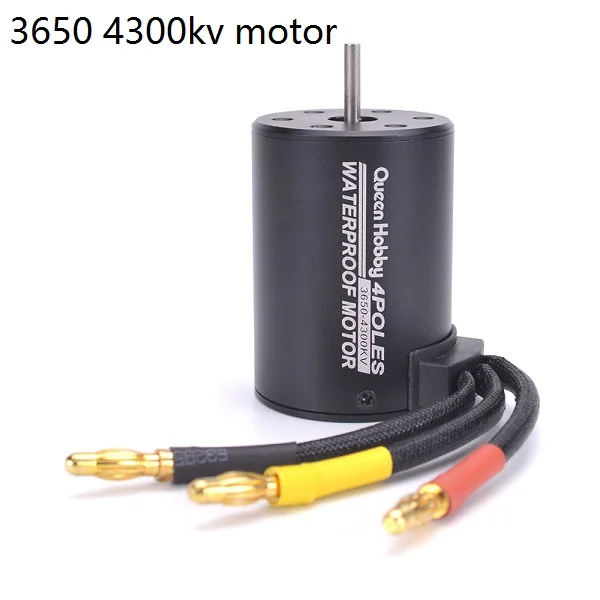 3650 3100kv/3900KV 4300KV/5200kv Waterproof Brushless Motor with 4mm  banana plug support 60A Brushless ESC for 1/10 RC Car