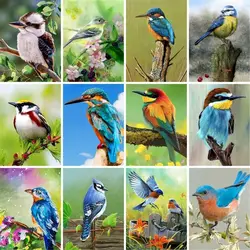 GATYZTORY Painting By Numbers For Adults Sparrow Bird Animal Unique Gifts Oil Pigment Drawing On Canvas Framed Wall Art Craft