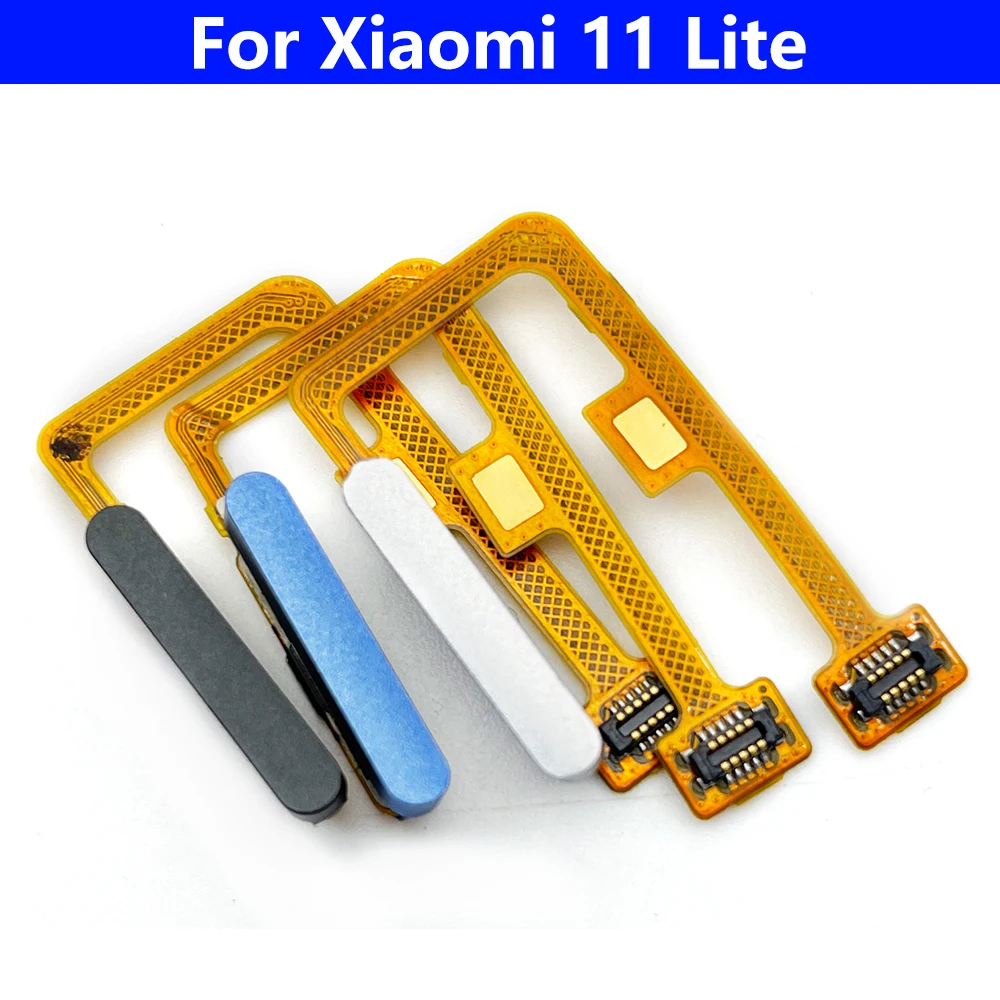 100% NEW Tested For Xiaomi Mi 11 Lite Home Button Fingerprint Menu Return Key Sensor Fingerprint Scanner Flex Cable