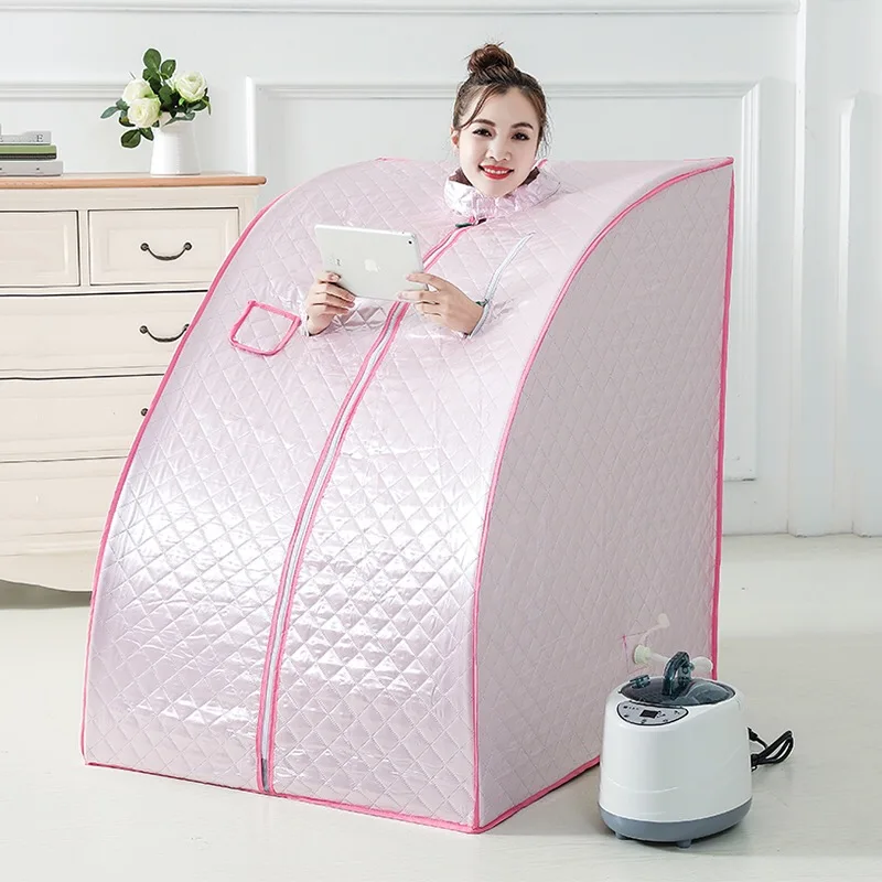 Portable Tent Sauna Spa 4.2L 2000W EU Plug Steam Bath Room Slimming Ease Stainless Steel Pipe Support