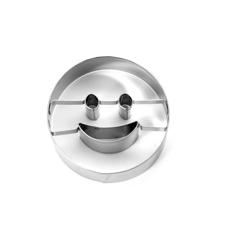 

Ciecle Smile Cookie Cutter Stainless Steel Biscuit Knife Baking Fruit Kitchen Tools Mold Embossing Printing