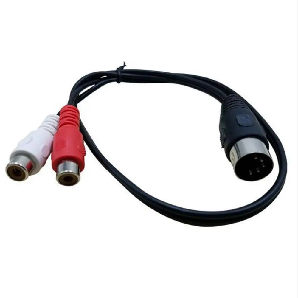 0.5M 1.5M Jack Din 5Pin męski na 2RCA kabel żeński, męski Pin, kobieta do RCA kobieta P2 Adapter Audio audio najlepsza cena