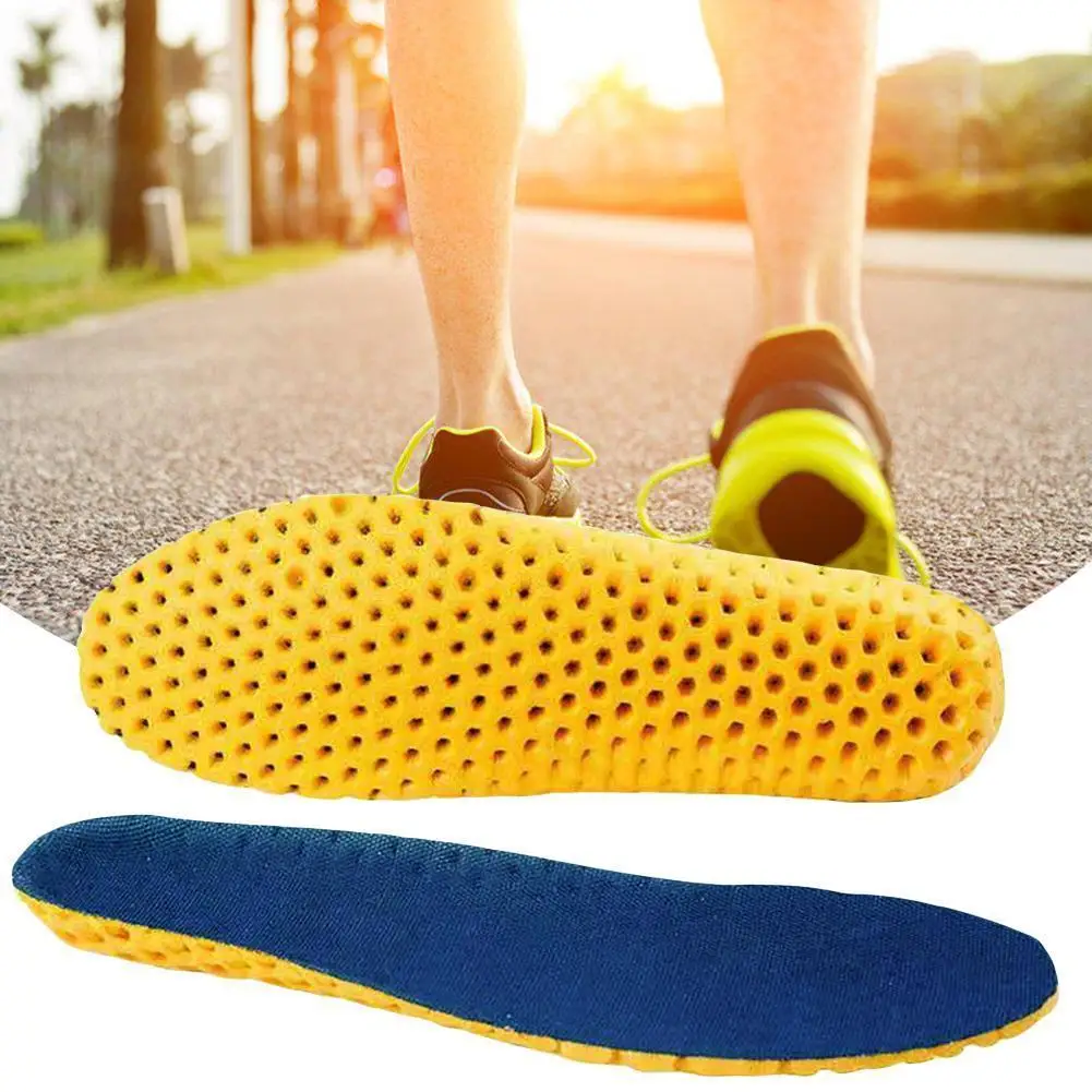 1 Pair Stretch Breathable Insoles Memory Foam Sports Support Orthotic Insoles Woman Men Shoes Soles Pad Damping Running Cushion