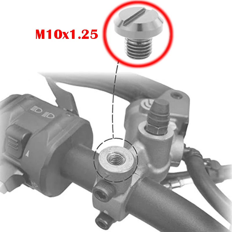 Motorcycle M10X1.25 CNC Mirror Hole Plug Screws Aluminum for Honda Yamaha Suzuki Kawasaki BMW Triumph Aprilia Ducati Benelli