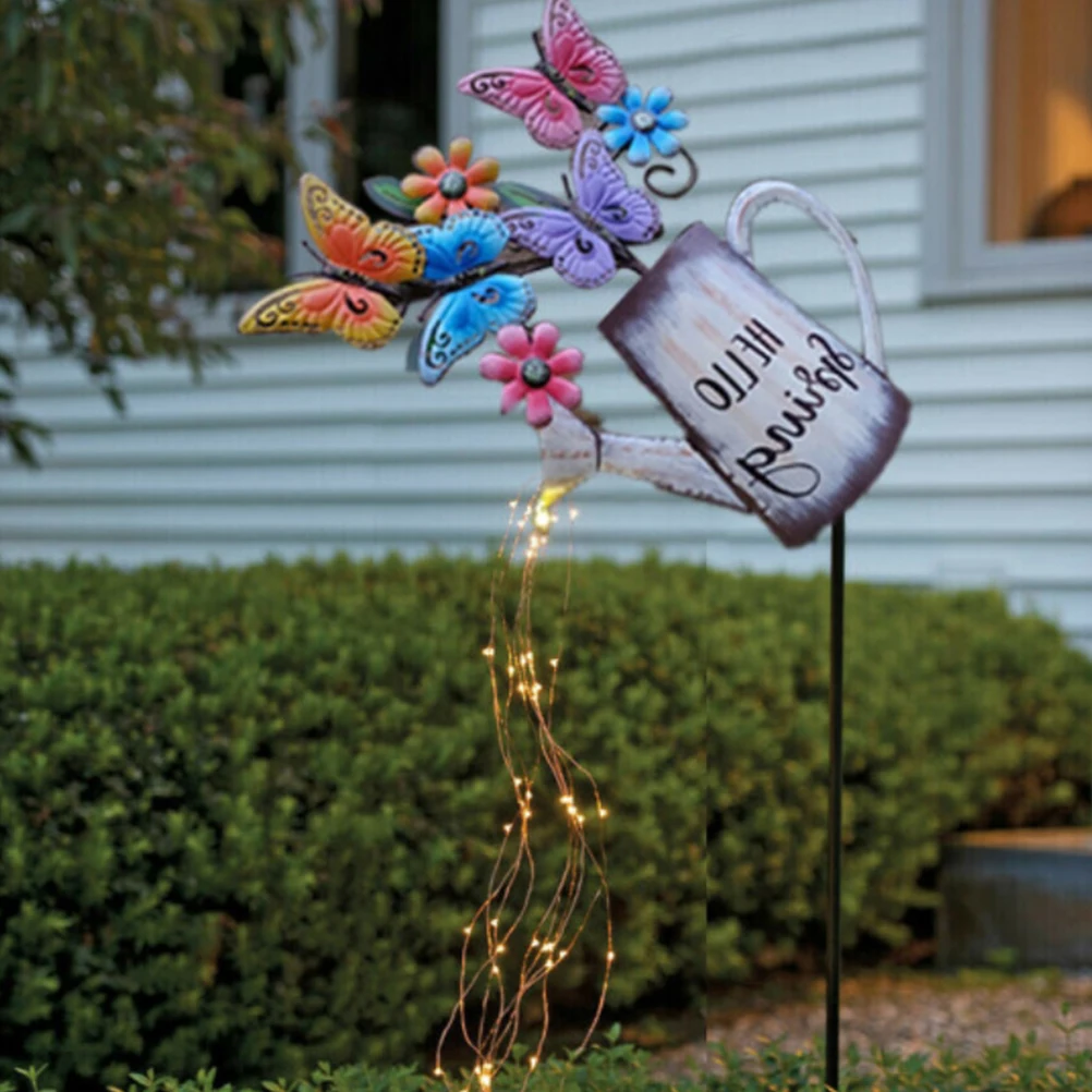 Watering Can LED String Light Starry Fairy Night Light For Yard Garden Pathway Decoration