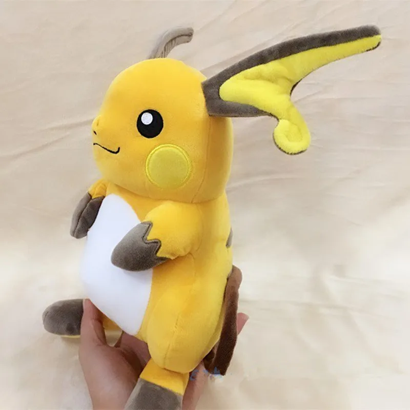 Anime Games Pokemon Pikachu series  30CM original Raichu plush toy Swire armor stuffed toys A birthday present for children.