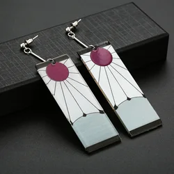 Pendientes colgantes de Anime para hombres y mujeres, pendientes de acrÃlico, Demon Slayer, Kimetsu no Yaiba, Blade of Ghost, Tanjiro