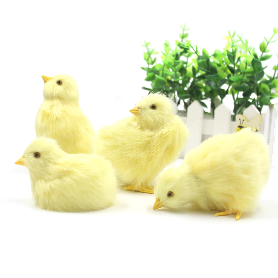 Realistic Cute Easter Chick Brinquedo, Simulação Decoração, DIY Miniature Chicken, Ornamento de jardim, Casa, Decoração de festa