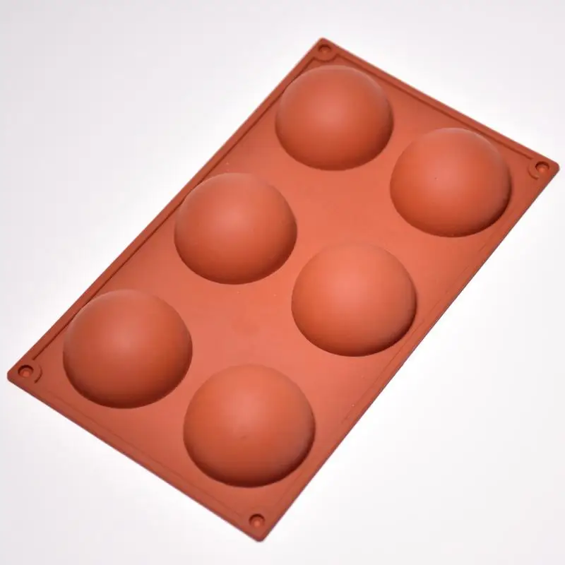 7cm Dia Half Ball Sphere Chocolate Cake Muffin Pastry Jello Silicone Mold Tray Food Grade Eco-friendly Chocolate Molds