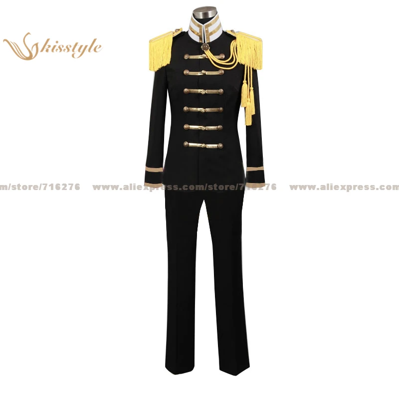 Kisstyle Fashion Hetalia: Axis Powers Japan Honda Kiku Black Uniform COS Clothing Cosplay Costume,Customized Accepted