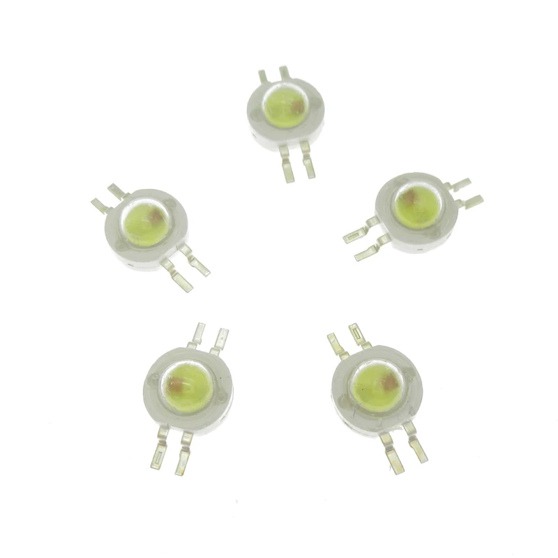 5pcs 2*3W Double Color LED Diodes High Power Light Beads White Red Green Blue Yellow UV Light Source For Flashlight Car Light