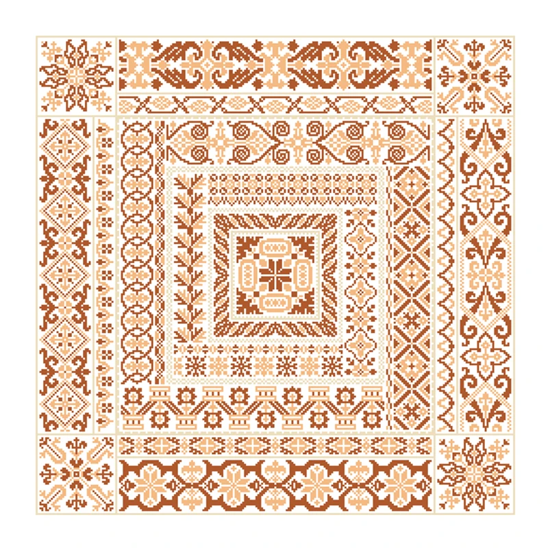 Sampler cove counted cross stitch kits simple embroidery needlework sets 18ct 14ct 11ct white cloth cotton thread DIY handmade