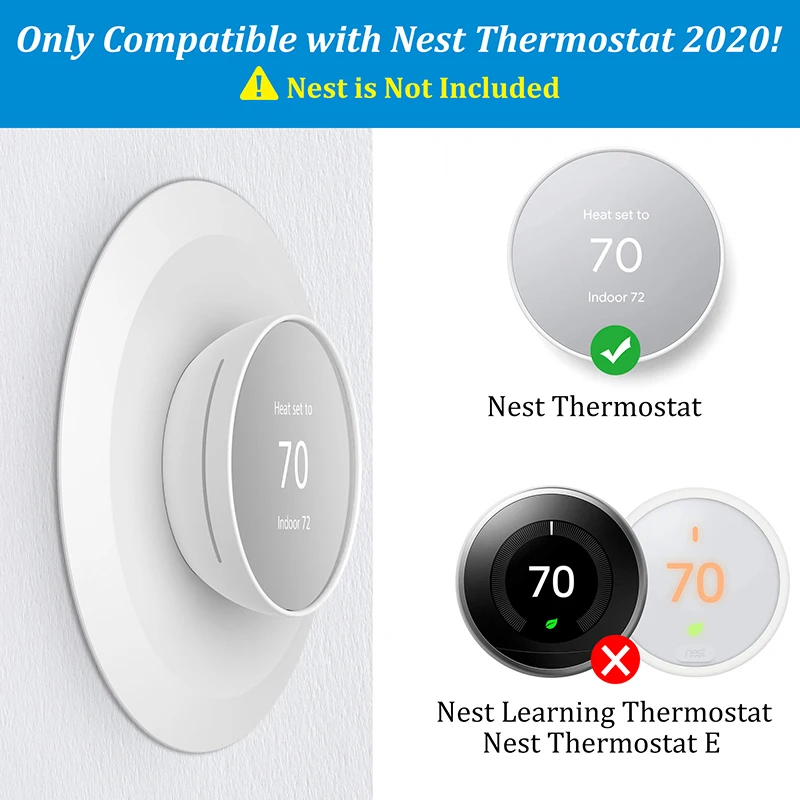 LINGYOU Wall Plate for Google Nest Thermostat 2020 Practical and Stylish Decoration Bracket Mount