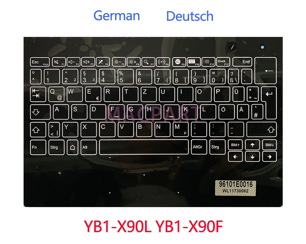 Original Brand New German Keyboard Palmrest for Lenovo Yoga Book Yogabook YB1-X90L YB1-X90F YB1-X91L YB1-X91F X90 X91