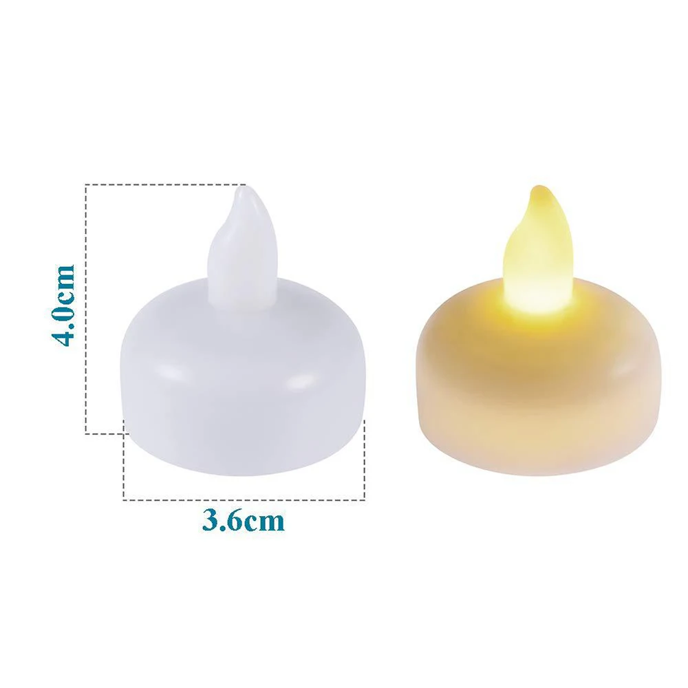 12/24pcs Flameless Floating Tealights Battery Operated LED Smokeless Candles Light for Swimming pool Wedding Birthday Decoration