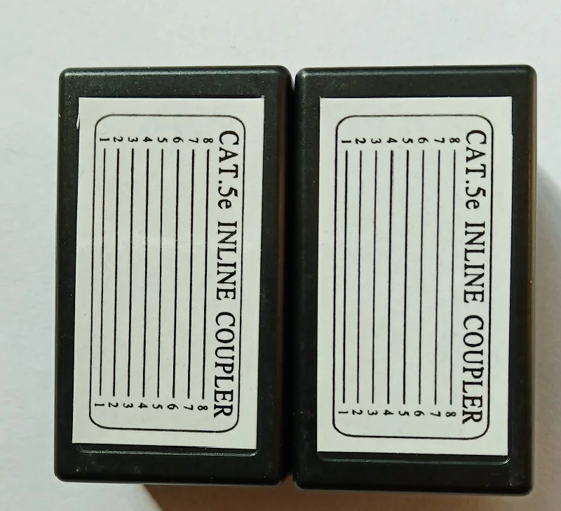 RJ45 CAT5e Inline คู่ CAT5E เครือข่าย Ethernet เชื่อมต่อหญิงอะแดปเตอร์ใหม่ CAT.5E มาตรฐาน Ethernet Adapter