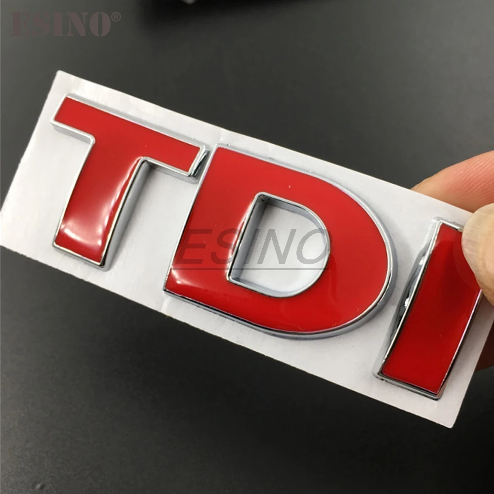 3D TDI Turbo Direct Injection Car Trunk Zinc Alloy Emblem Rear Body Tailgate Accessories Adhesive Styling Badge For Volkawagen