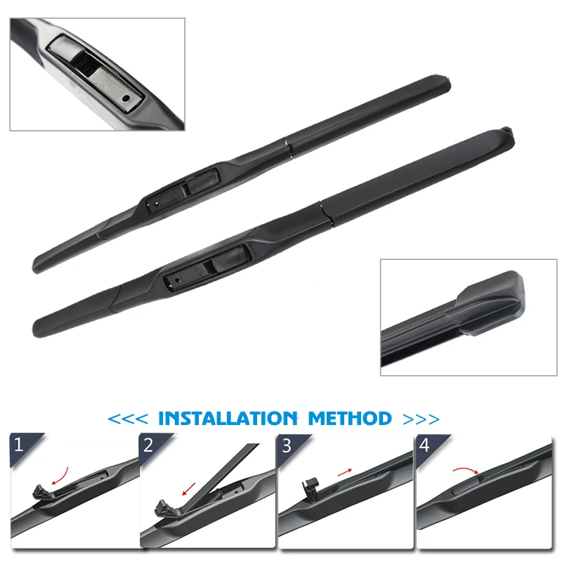 BROSHOO Car Windshield Wiper Blade Rubber 2000 To 2017 For Mercedes Benz C Class W203 W204 W205 C180 C200 C300 Auto Accessories