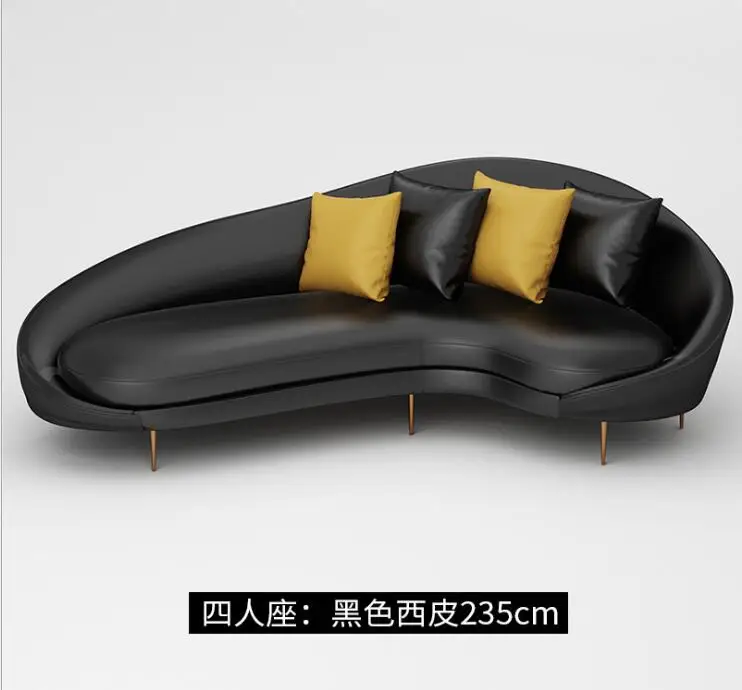 Mini sofá curvo para salão de beleza