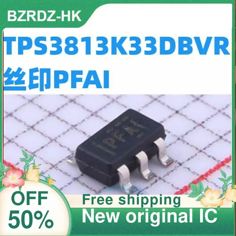 오리지널 IC, TPS3813K33DBVR, PFAI, TPS3813K33DBVT, 10 개