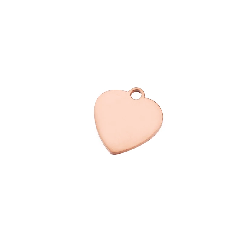 Fnixtar Mirror Polished Stainless Steel Love Heart Stamping Blanks Tags Charm Pendant Jewelry For Women DIY 17*16mm 20piece/lot