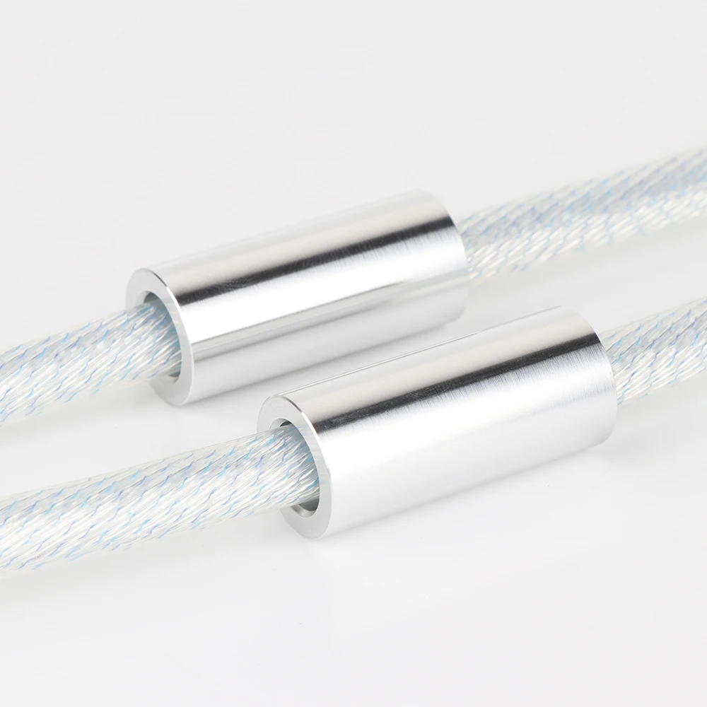 X410 Pair 5N OCC Single Crystal Silver Plated Cable With Rhodium Plated RCA Plug Audiophiles Audio Cable