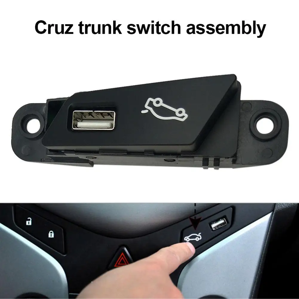 Car Trunk Open/Close Button Switch Assembly with USB Port for Chevrolet Cruze MGO3