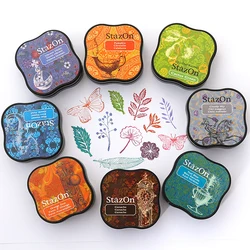 Full Set 17pcs TSUKINEKO Inkpads Stazon Mini Fast Dry Oil Based Ink Pad Metal Leather Glass Multi-purpose Pad