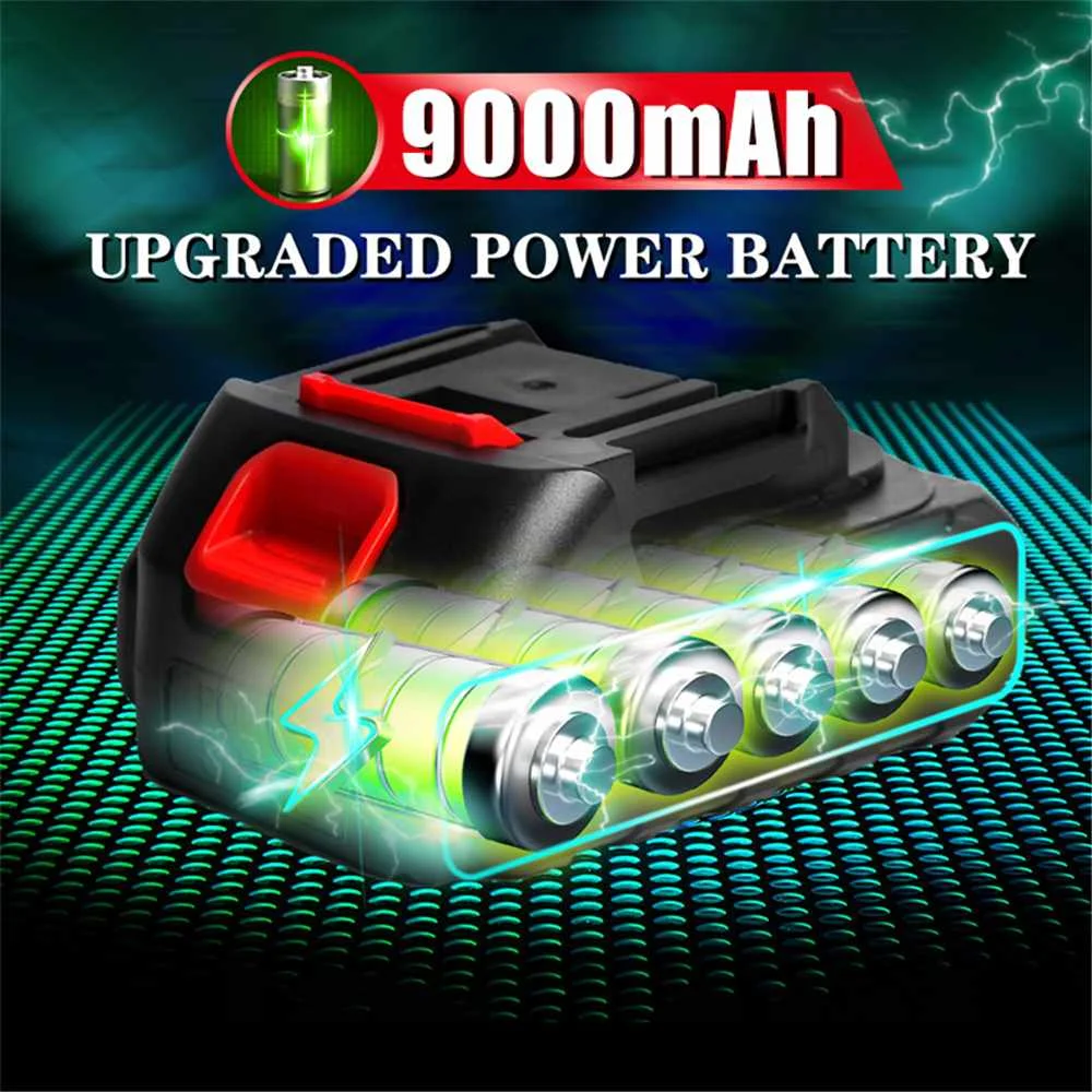Imagem -03 - Li-ion sem Fio Aparador de Grama 2000w 88vf Elétrica Cortador de Grama Cortador de Corda de Liberação Automática Poda Jardim Ferramentas 9000mah