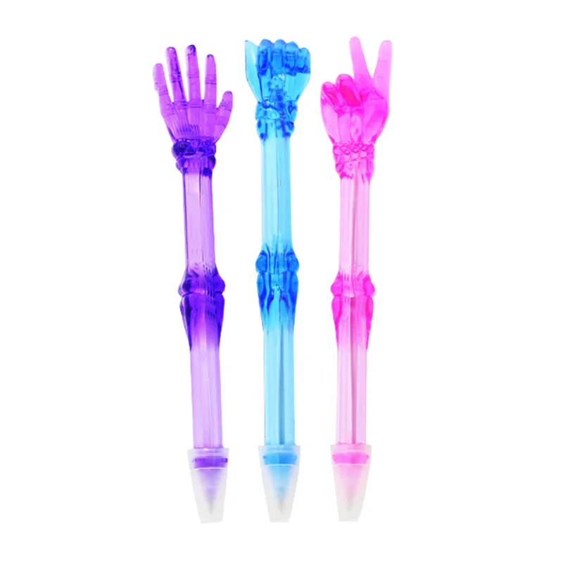 

50PCS Creative New and Strange Stationery Fingers Lifelike Bones Shaped Ballpoint Pens for Writing Style Random