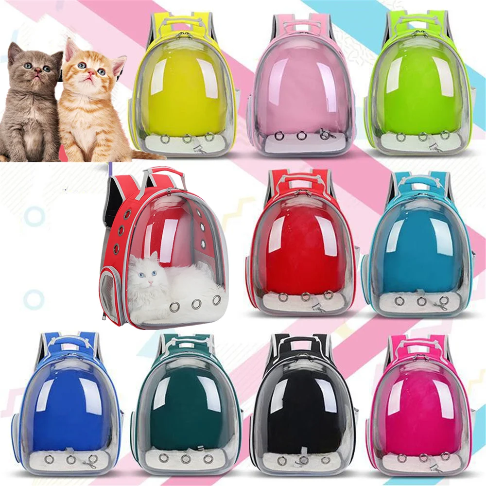 

Breathable Pet Carrier Bags, Creative Cartoons Backpack for Dogs and Cats, Travel Space Cage, Dog Carry Bag, Bubble Backpack