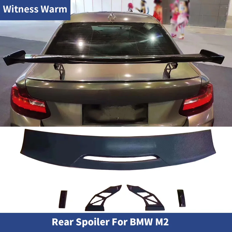 High Quality Carbon Fiber Rear Trunk Wing Spoiler for Bmw M2 F87 Racing Car Styling Bodykit Tail Wing