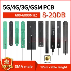 5 pces 2g/3g/4g/5g fpc/pcb antena interna 10cm ipex4 conector 8-12dbi alto ganho 600-6000mhz 5g banda completa nb-iot antenas do módulo