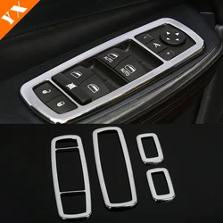 4pcs For Jeep Cherokee KL 2014 15 16 17 2018 ABS Chrome Car Armrest Door Window Glass Lift Switch button frame Panel Cover trim