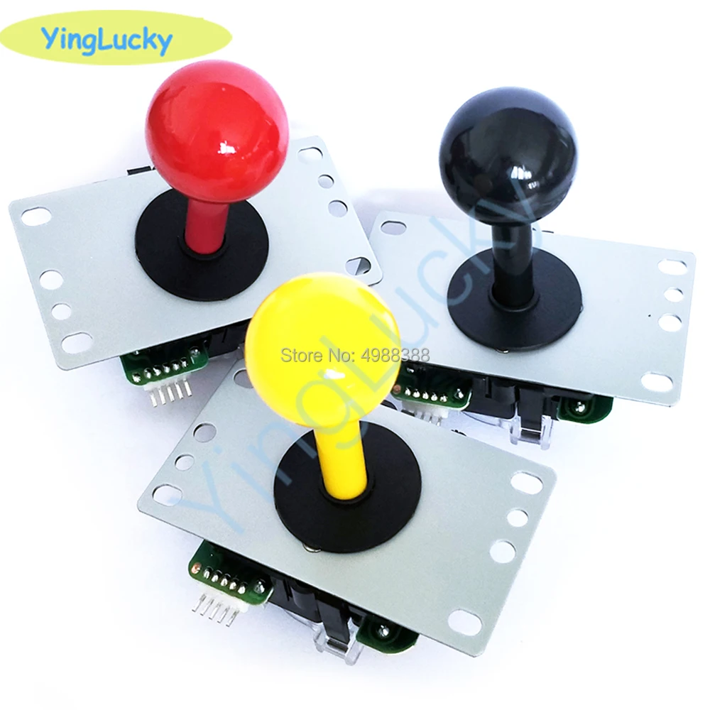 yinglucky Copia  Sanwa Joystick 5pin joystick 4/8 forma Arcade Joystick Roud puerta para JAMMA MANE Raspberry PI