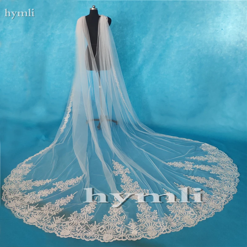 Cape en dentelle pour mariage, voile d'épaule blanc, blanc cassé, ivoire, 3M de Long, nouvelle collection 2020