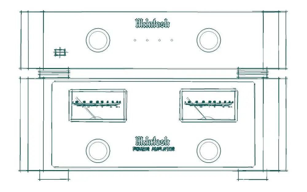 Reference MCINTOSH Full Aluminum preamplifier Enclosure chassis case with knob