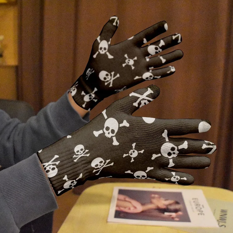 

Женские и мужские перчатки в виде черепа, унисекс, весенние, для отдыха на открытом воздухе, удобные варежки для сенсорного экрана, Рыболовные Перчатки