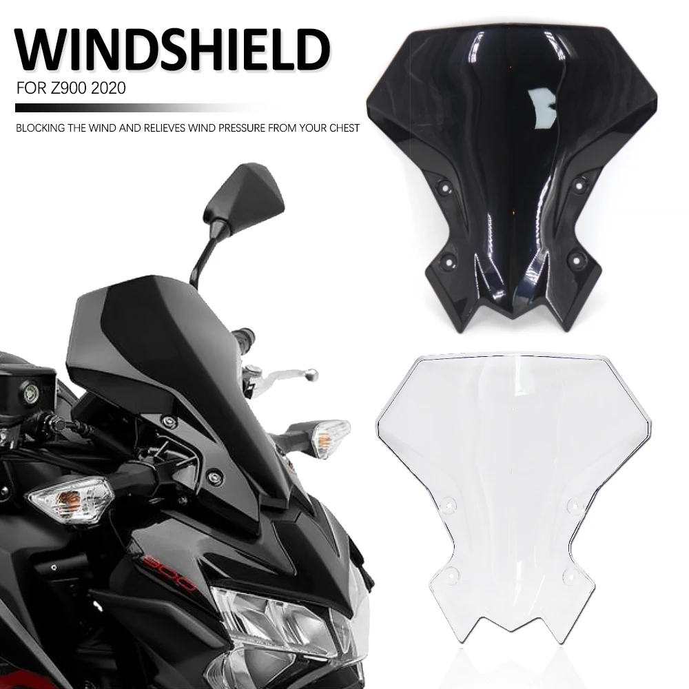 Motorcycle Windscreen Windshield Covers Screen 2 colors Lens Motorbikes Deflector For Kawasaki Z900 Z650 Z 900 650 2020 - 2023