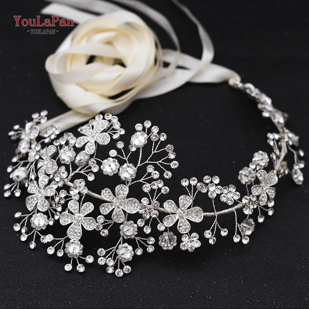 YouLaPan – ceinture de mariée princesse SH273, avec des strass et des fleurs en alliage, pour femmes, nouveau Style