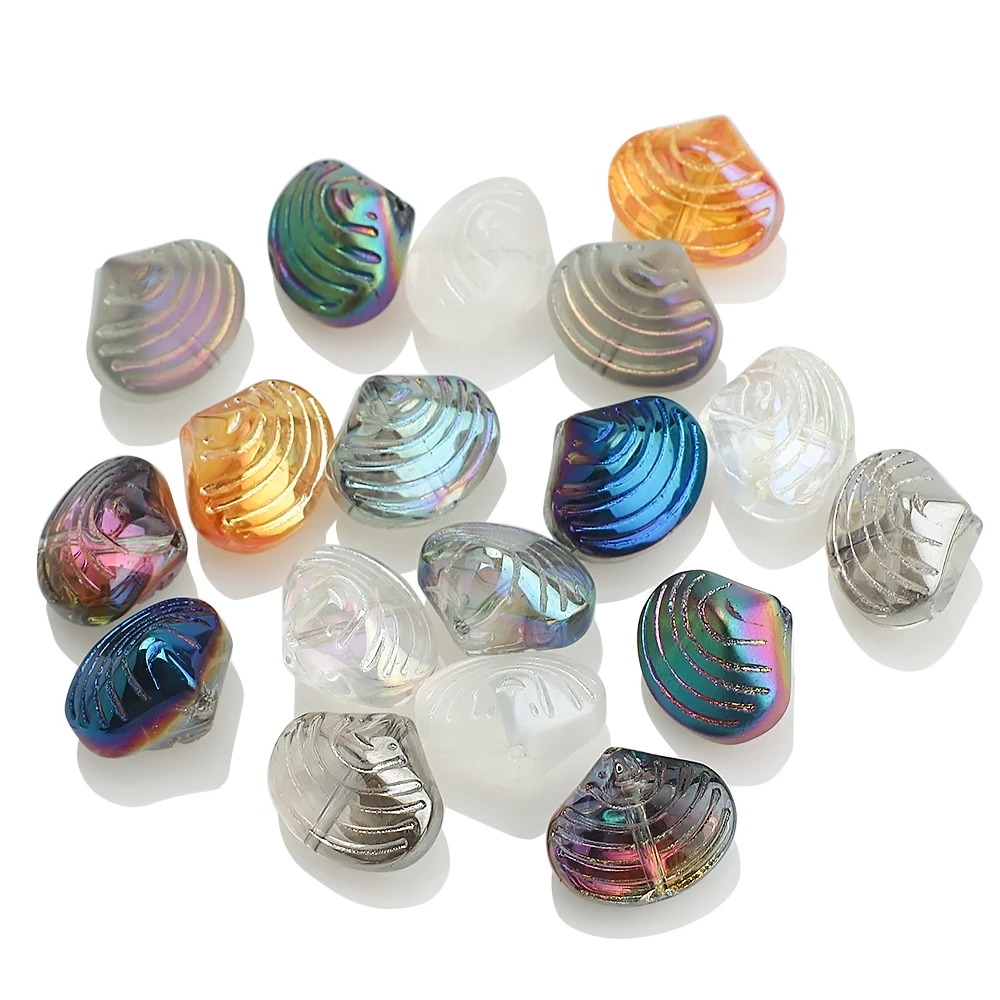 30 Stück 10 x 12 mm schalenförmige tschechische Glaskristallperlen, mehrfarbige lose Perlen, DIY-Halskette, Armband, Schmuckherstellung, Zubehör