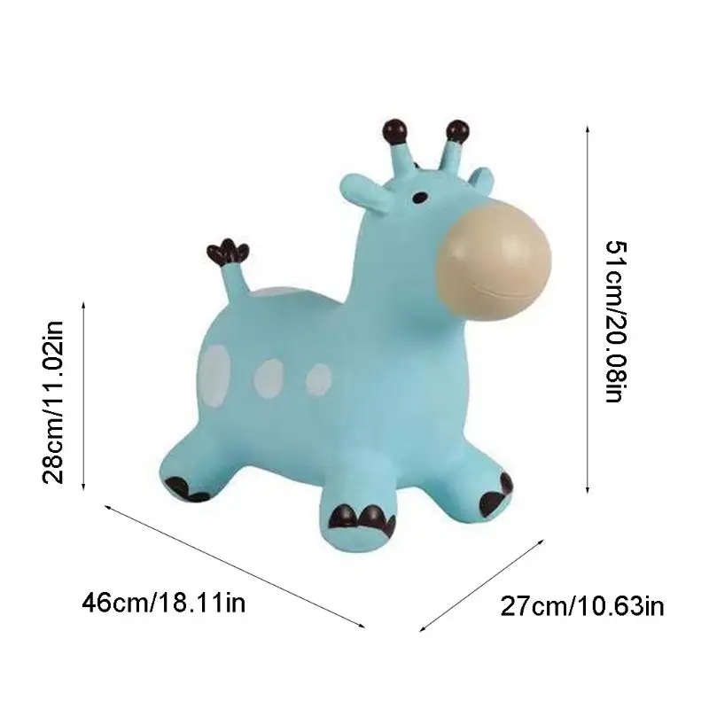 Doki Fahrt Auf Spielzeug Springen Pferd Bouncy Giraffe Trichter Aufblasbare Springen Springenden Tier Spielzeug Gummi Pferd PVC Kinder Spielzeug 2023