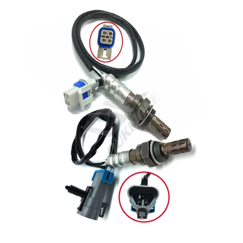 Imagen 2 del producto Para 2006 Hummer H3 3.5L O2 Sensor de oxígeno 4 cables Lambda aguas arriba abajo delantero trasero 234-4347 234-4331 piezas de repuesto