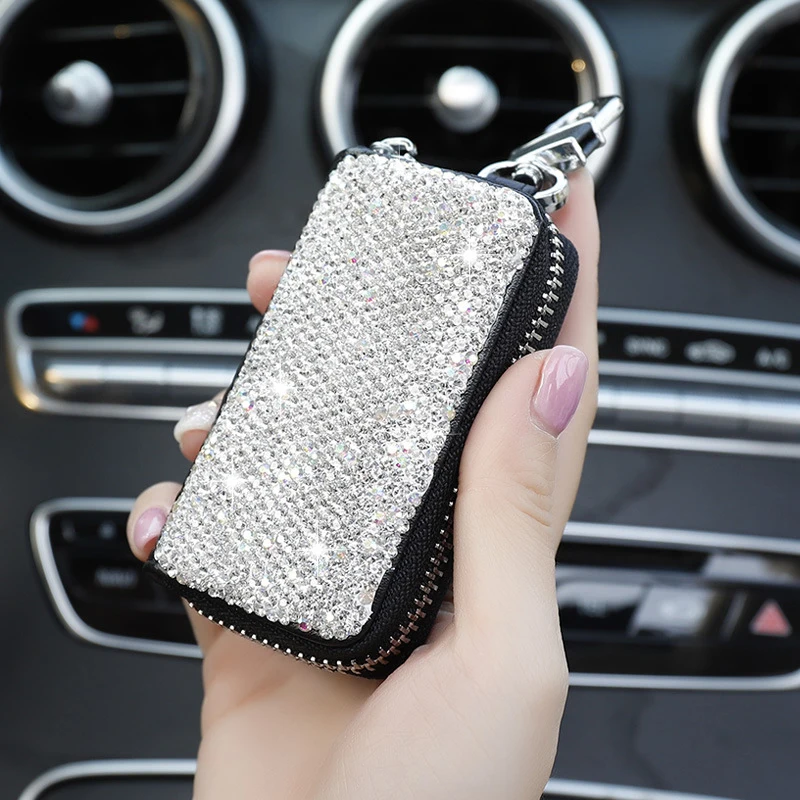 1 Pcs Men & Women Car Key Bag Wallet Crystal Key Case Fashion Housekeeper Holders Luxury for BMW LADA Accessories