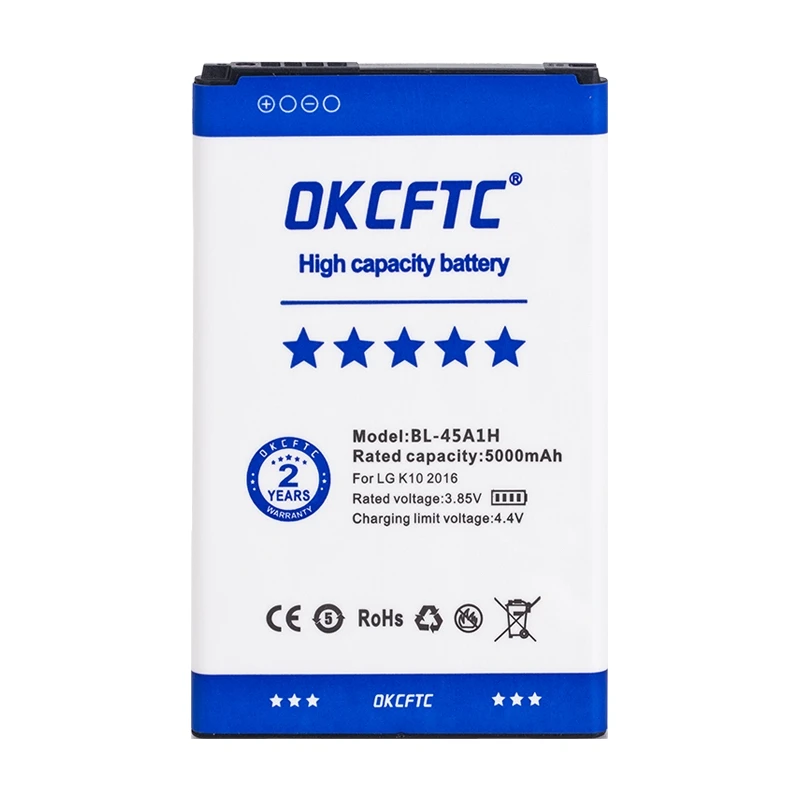 Mobile Phone Replacement Battery BL 45A1H BL-45A1H 5000mAh For LG K10 F670L F670K F670S F670 K420N K10 LTE Q10 K420