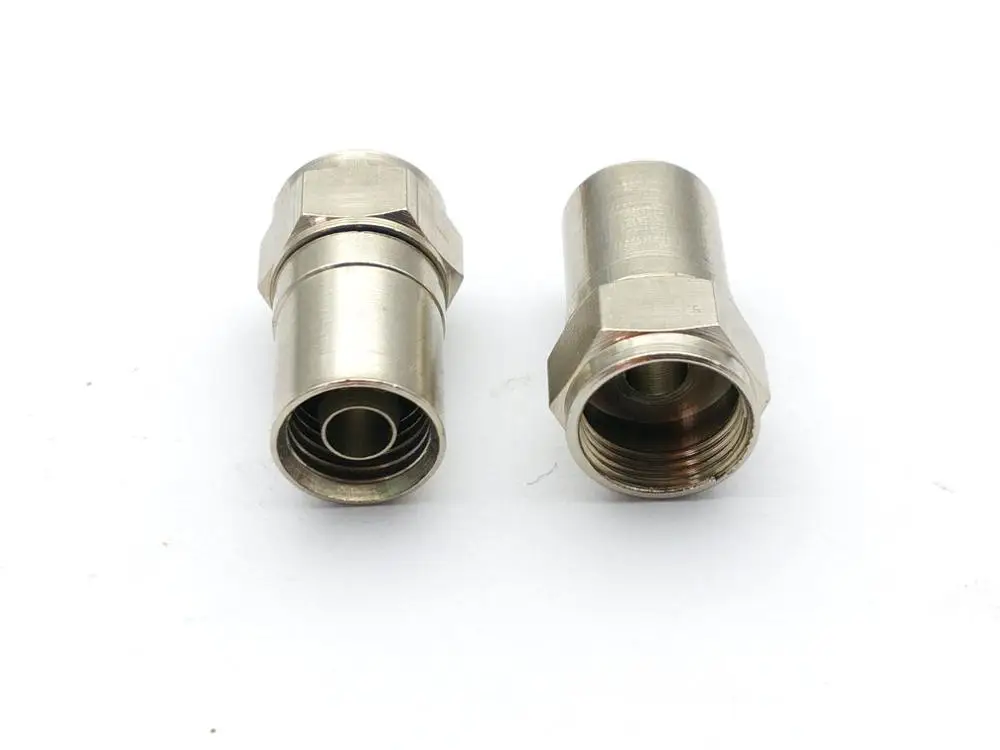 

100pcs brass RG-59 F ADAPTER COAX COAXIAL COMPRESSION for Satellite CONNECTOR